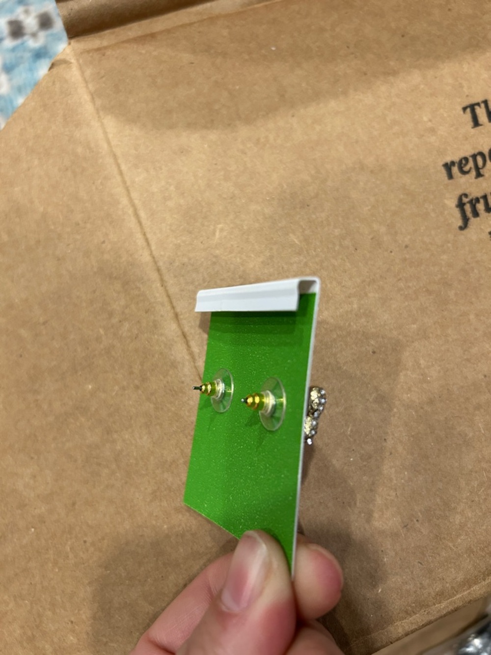kate spade gold-tone crystal bow drop pearl earrings - Picture 5 of 5